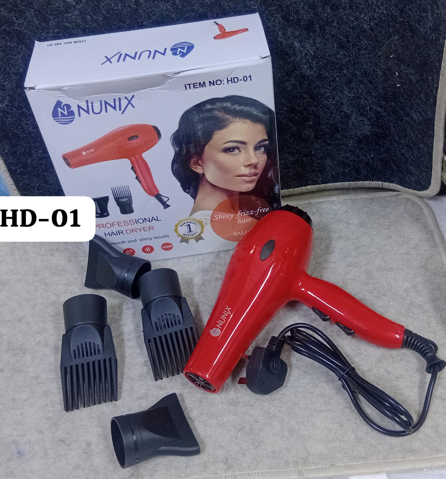 Nunix  Blow Dry Hair Dryer   is made by high quality Nylon plastic which are heatproof, high strength, insulated, damp proof and which is not easy to break also. It is also with planting cauterized su