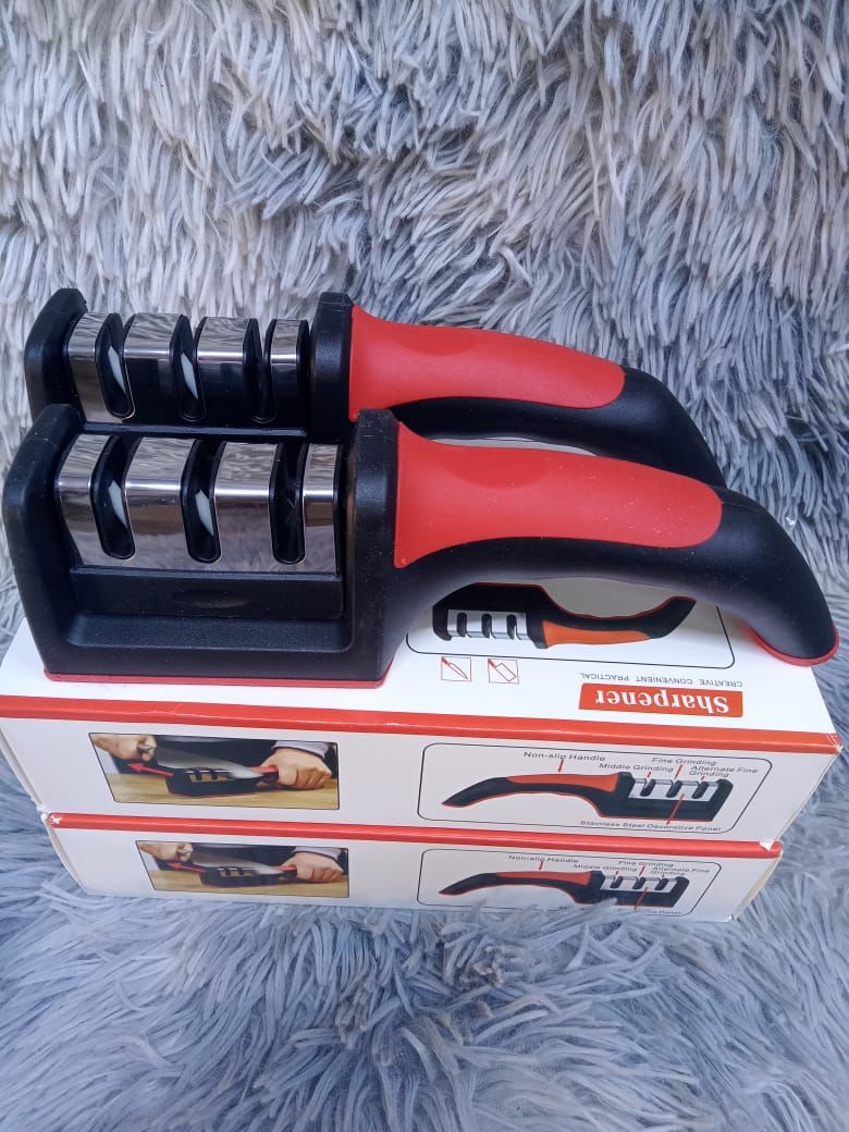 Knife sharpener Knife Sharpener Kitchen Knives Scissors Blades Screw Drivers  sharpening your knives with this Knife Sharpener.Simply pass the knife blade a number of times through the Stage 1 coarse