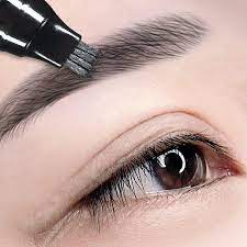 Eye brow Contouring Pencil Waterproof Eyebrow Pen HD 4 Micro Fork Tip Applicator view 3