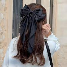Big Bow Satin Hair Clips Set Bowknot Metal Hair  pins,Hair Accessories For Thick Hair