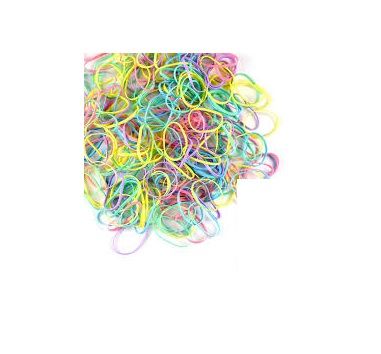 Colourful Mini Hair Rubber Bands/ Hair Bands- 100pcs