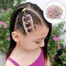 Colourful Mini Hair Rubber Bands/ Hair Bands- 100pcs