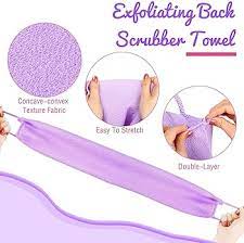Exfoliating Back Scrubber & Exfoliating Sponge Pad for Bath Shower for Men & Women