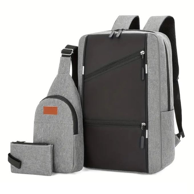 Fashion 3 In 1 Water proof antitheft Business mens Laptop Bag Backpack Crossbody Bag