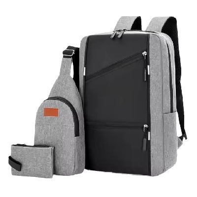 Fashion 3 In 1 Water proof antitheft Business mens Laptop Bag Backpack Crossbody Bag