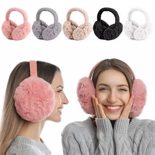Adjustable Earmuffs Cozy Foldable Faux Fur Ear Muffs for Women