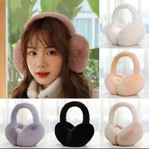Adjustable Earmuffs Cozy Foldable Faux Fur Ear Muffs for Women