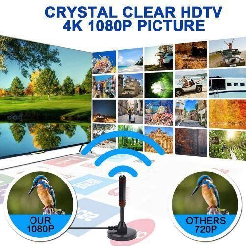 Smart HDTV 4K 1080p Terrestrial Wave Digital TV Antena/ Aerial Signal Amplifier Indoor Satellite TV Receiver Free