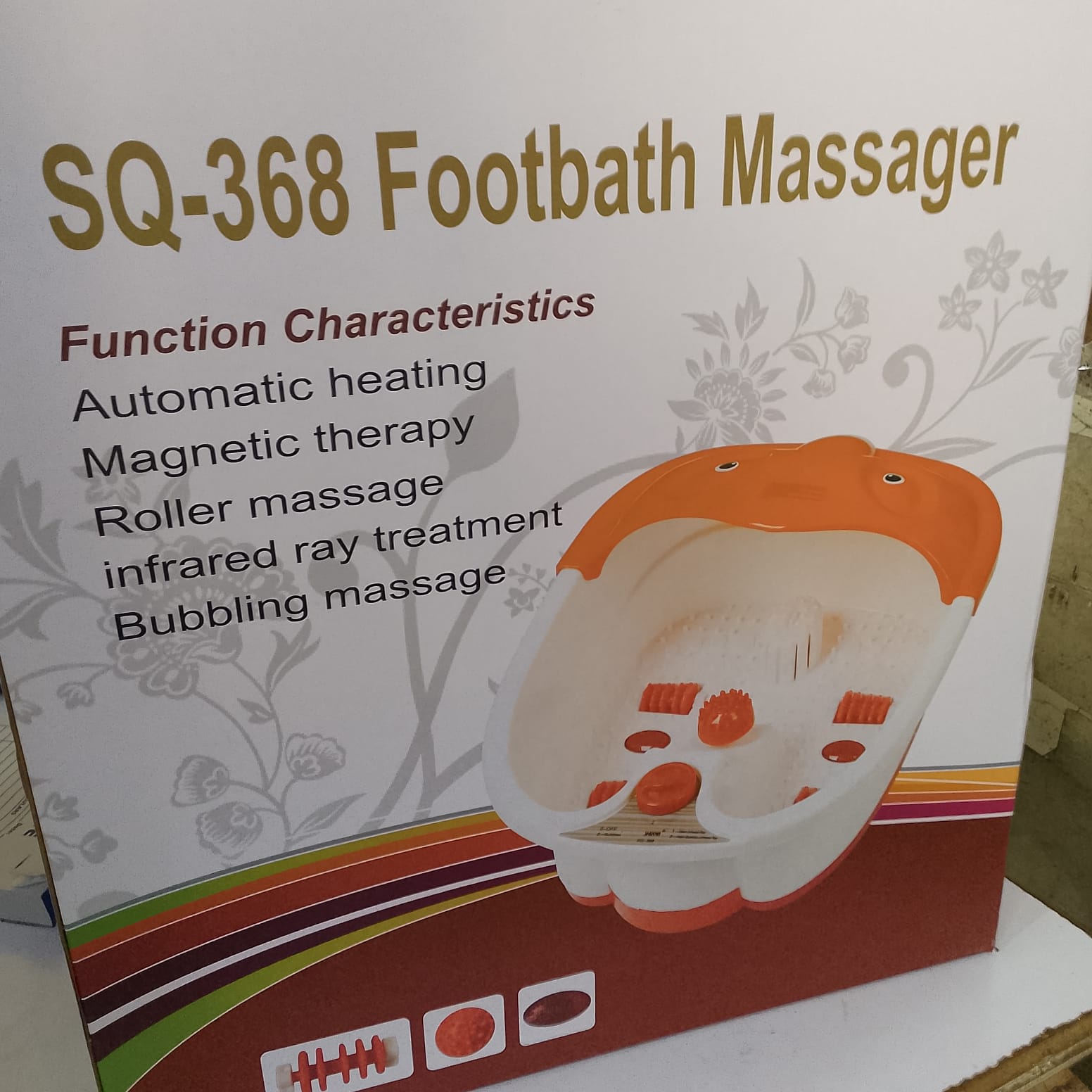 Electric Digital Footbath Spa Pedicure Massager8 strong mannual rollers to improve blood circulation. Lifelong Foot spa massager also offers bubble massage, Infrared Water heat and Timer function, pr
