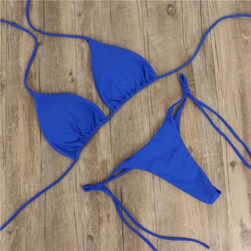 Women Two Piece Swimsuit Sexy Swimwear Halter String Triangle Bikini Sets