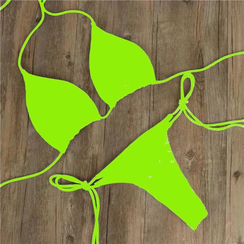 Women Two Piece Swimsuit Sexy Swimwear Halter String Triangle Bikini Sets