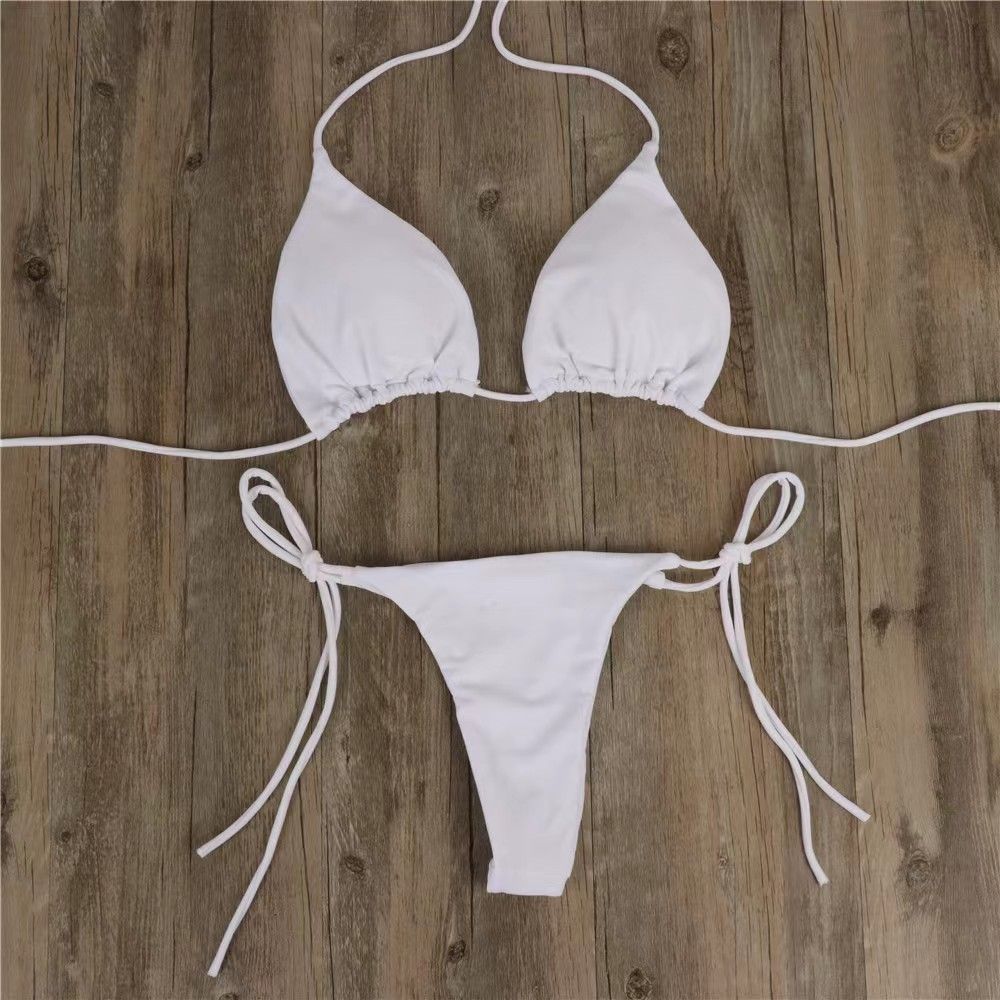 Women Two Piece Swimsuit Sexy Swimwear Halter String Triangle Bikini Sets