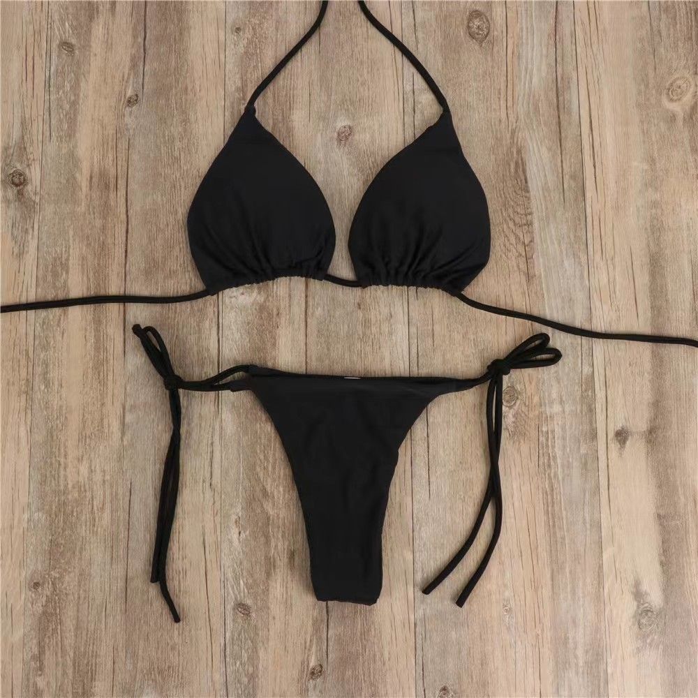 Women Two Piece Swimsuit Sexy Swimwear Halter String Triangle Bikini Sets