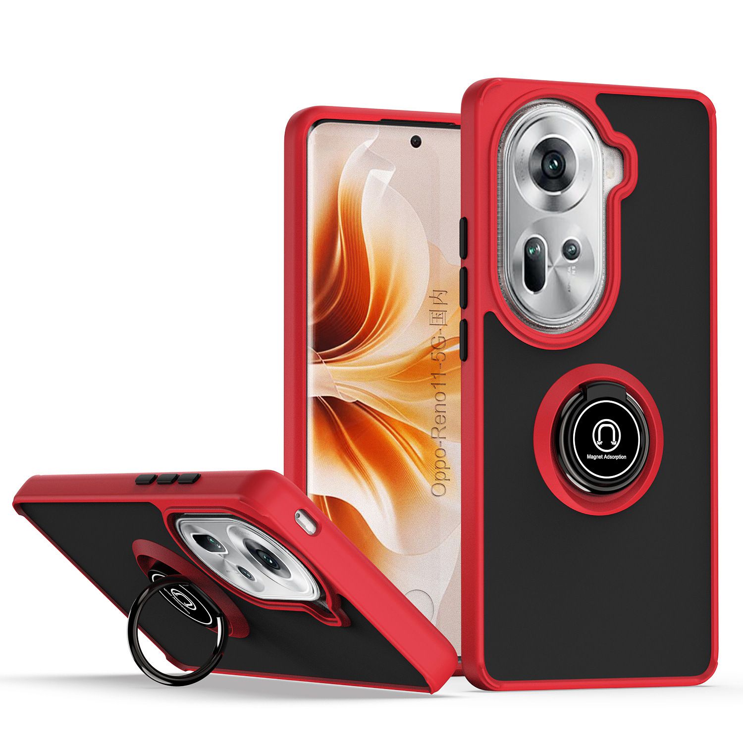 Phone Case for Oppo Reno11 F [Shockproof Protective] with Magnetic Kickstand