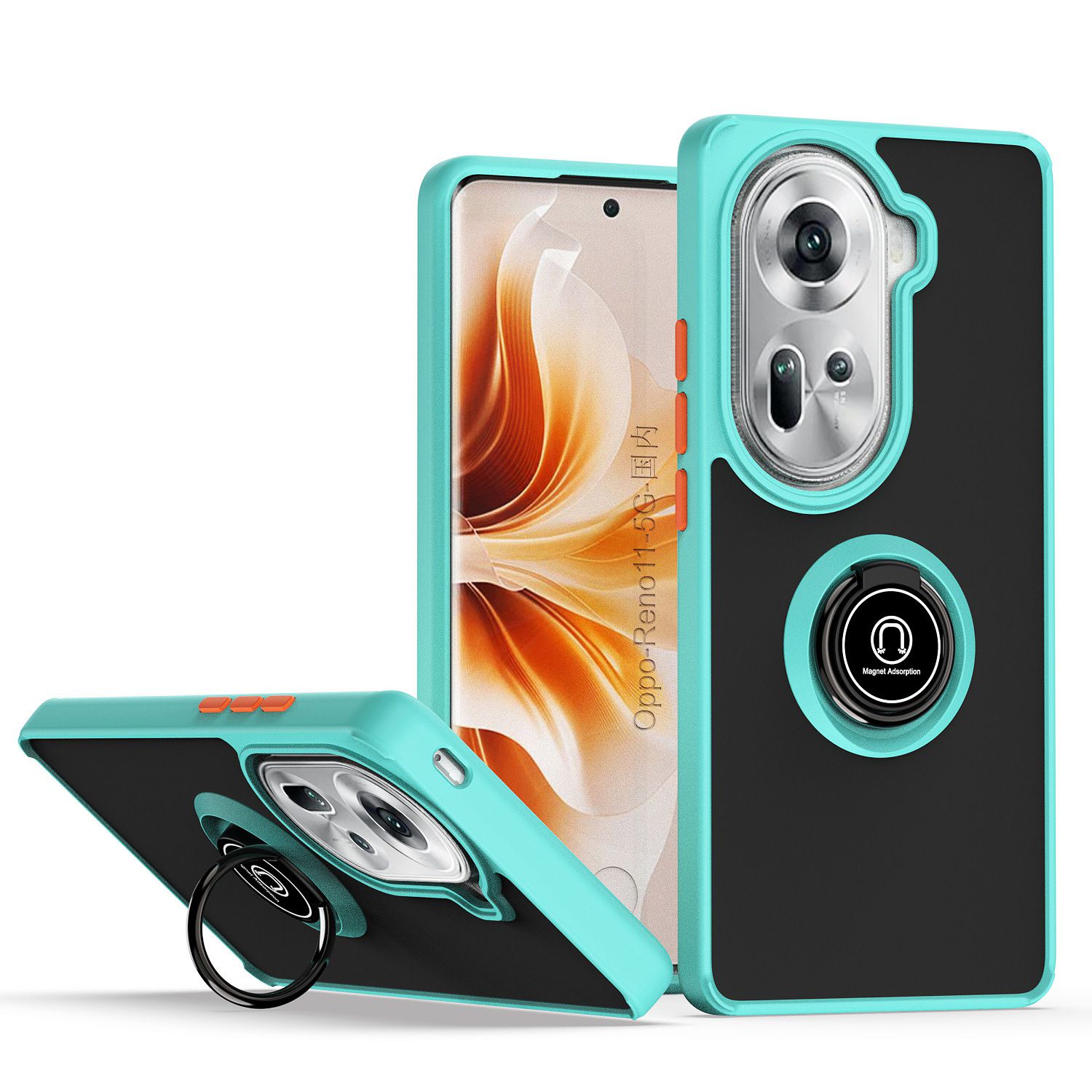 Phone Case for Oppo Reno11 F [Shockproof Protective] with Magnetic Kickstand