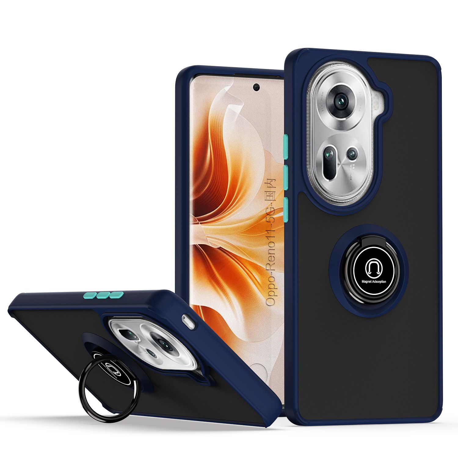Phone Case for Oppo Reno11 F [Shockproof Protective] with Magnetic Kickstand