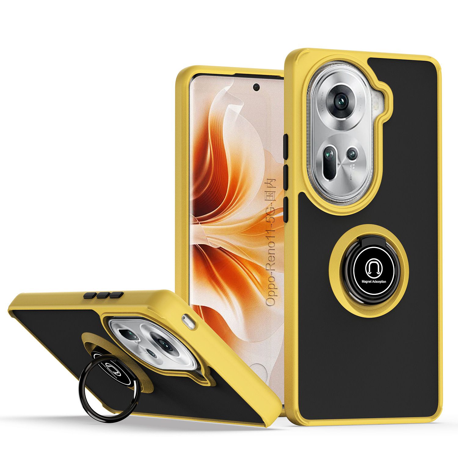 Phone Case for Oppo Reno11 F [Shockproof Protective] with Magnetic Kickstand