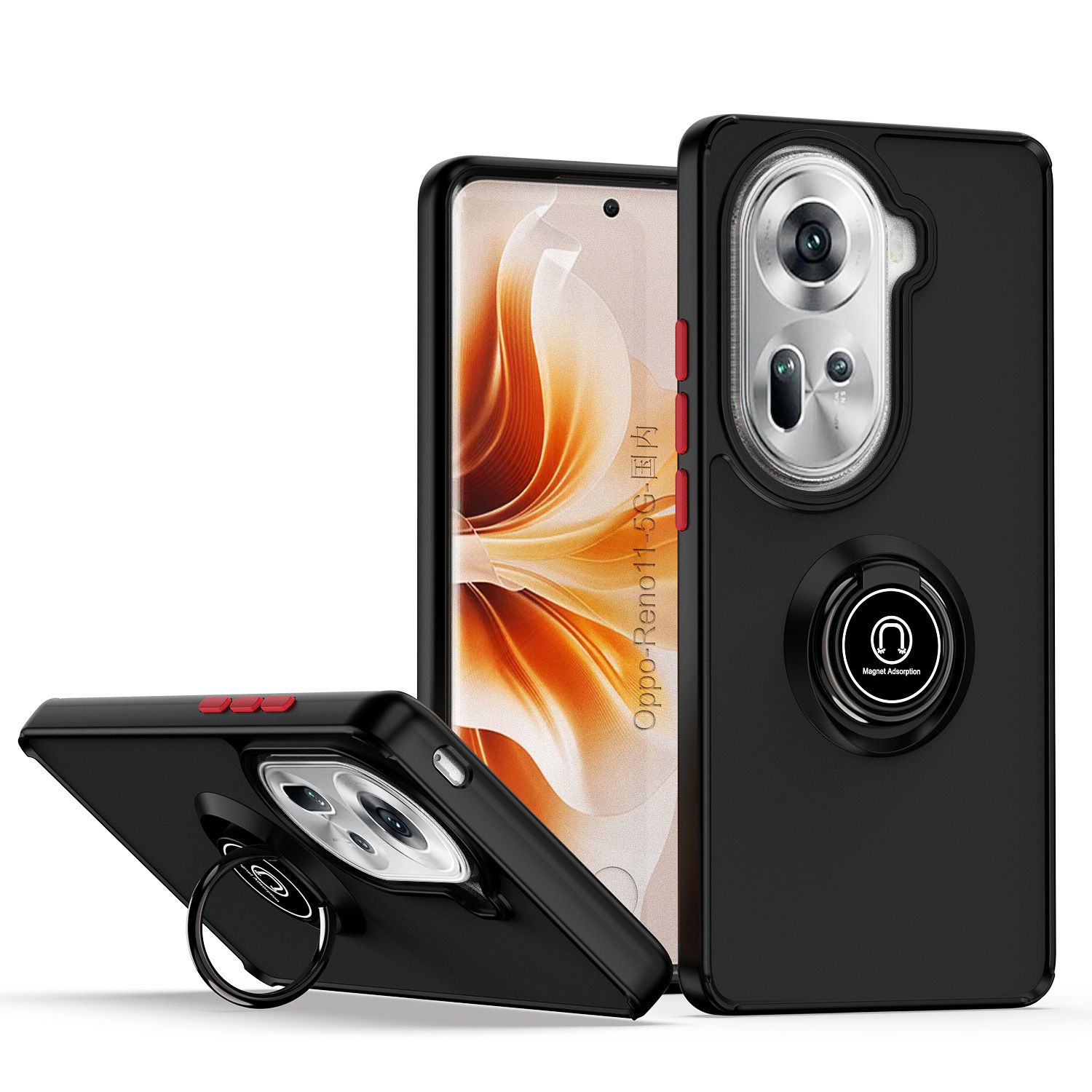 Phone Case for Oppo Reno11 F [Shockproof Protective] with Magnetic Kickstand