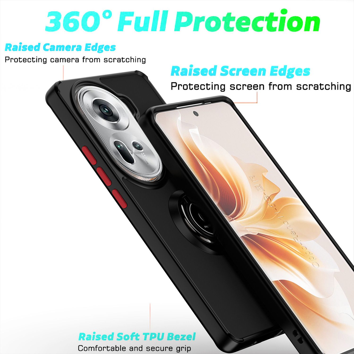 Phone Case for Oppo Reno11 F [Shockproof Protective] with Magnetic Kickstand
