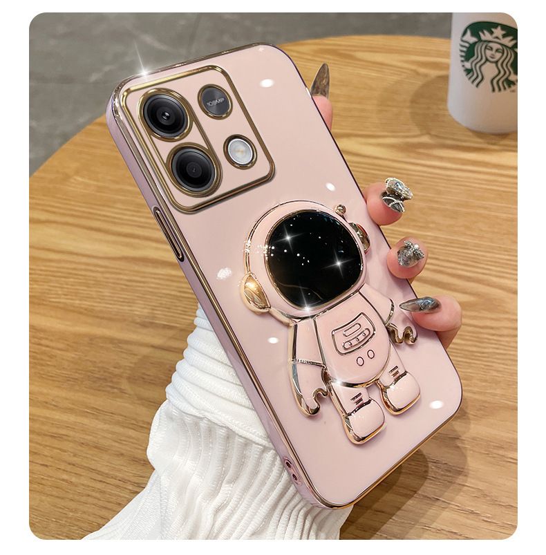 Phone Case for OPPO Reno11 F Silicone Astronaut Stand Soft Shell Fall Protection Case