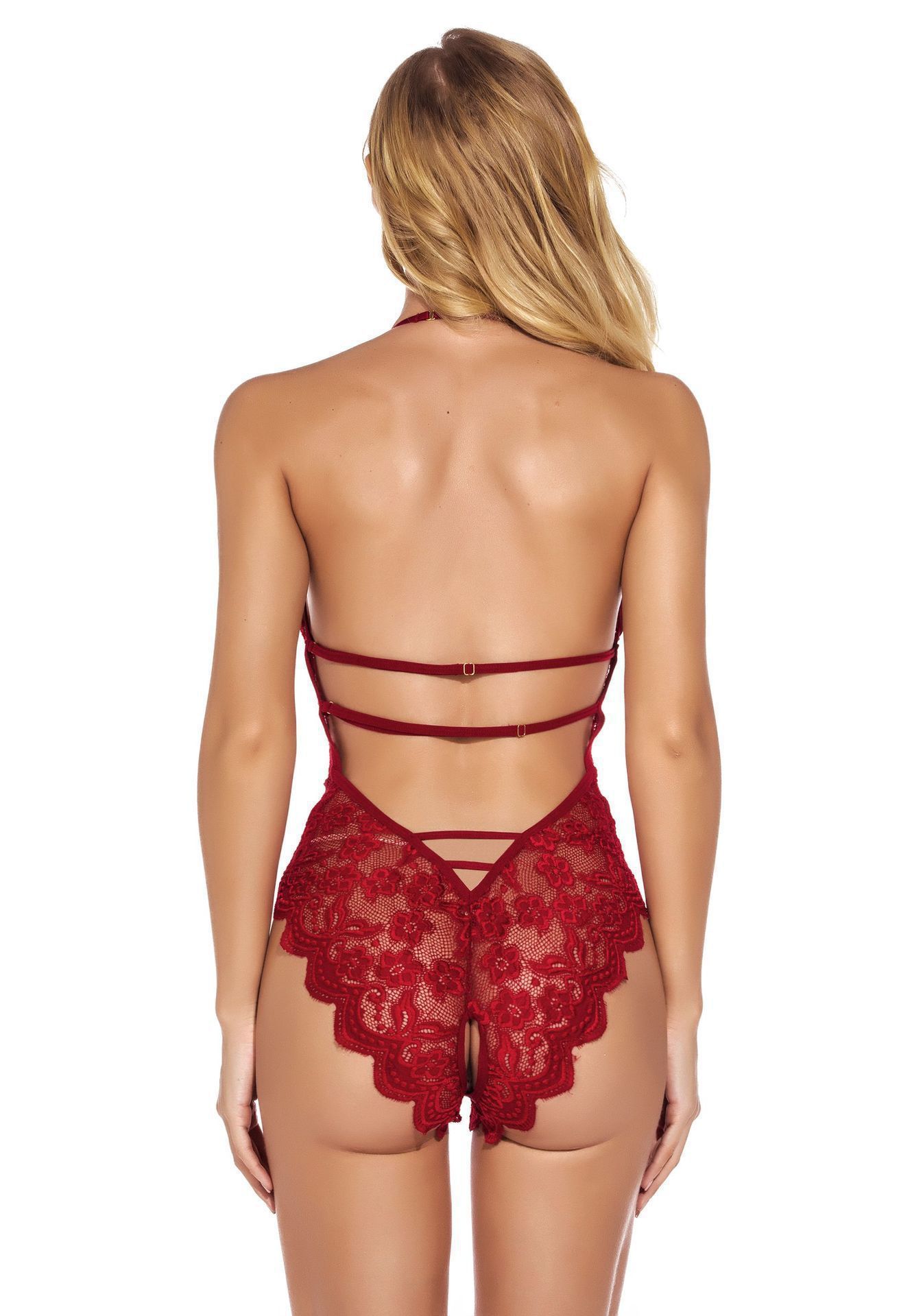 Women's One-piece Sexy Lace Hollow Tight Open Bodysuit