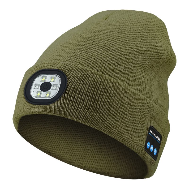 Bosttor Bluetooth Beanie Hat with Light, Headlamp Cap with Headphones and Built-in Speaker Mic, Gifts for Men Women Teen