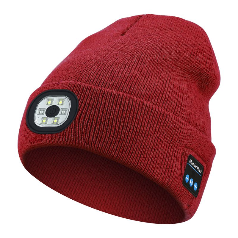 Bosttor Bluetooth Beanie Hat with Light, Headlamp Cap with Headphones and Built-in Speaker Mic, Gifts for Men Women Teen