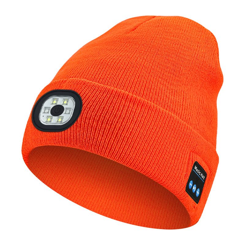 Bosttor Bluetooth Beanie Hat with Light, Headlamp Cap with Headphones and Built-in Speaker Mic, Gifts for Men Women Teen