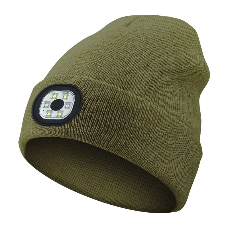 Bluetooth Beanie with a Light, Unisex USB Rechargeable 4 LED Fashlight Hat , Unique Christmas Birthday Gifts for Men Him Husband Teen