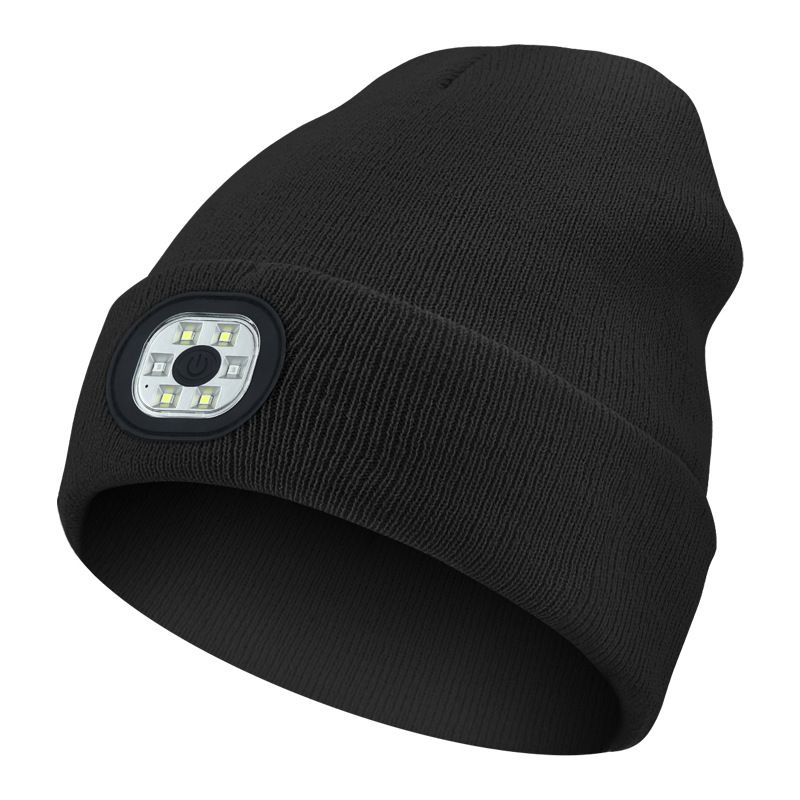 Bluetooth Beanie with a Light, Unisex USB Rechargeable 4 LED Fashlight Hat , Unique Christmas Birthday Gifts for Men Him Husband Teen
