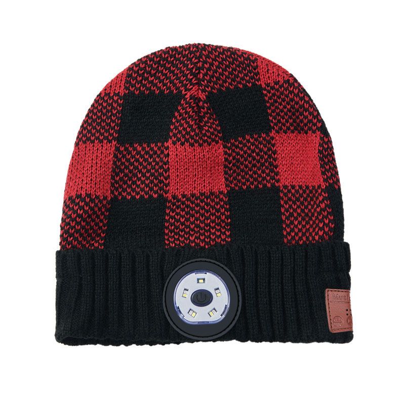 Bosttor Bluetooth Beanie Hat with Light, Headlamp Cap with Headphones and Built-in Speaker Mic, Gifts for Men Women Teen