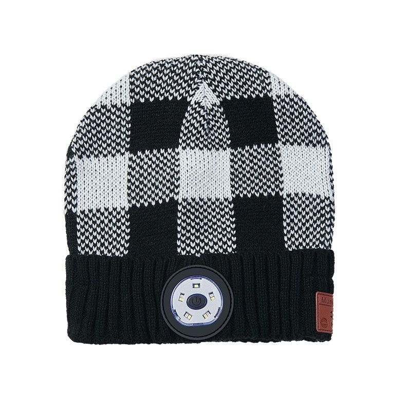 Bosttor Bluetooth Beanie Hat with Light, Headlamp Cap with Headphones and Built-in Speaker Mic, Gifts for Men Women Teen
