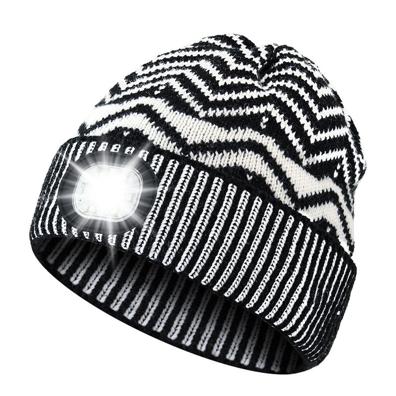 Bluetooth Beanie with a Light, Unisex USB Rechargeable 4 LED Fashlight Hat , Unique Christmas Birthday Gifts for Men Him Husband Teen