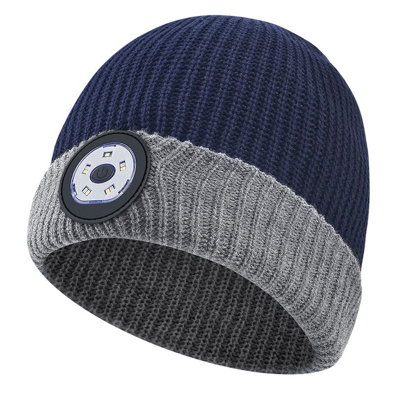 Bluetooth Beanie with a Light, Unisex USB Rechargeable 4 LED Fashlight Hat , Unique Christmas Birthday Gifts for Men Him Husband Teen