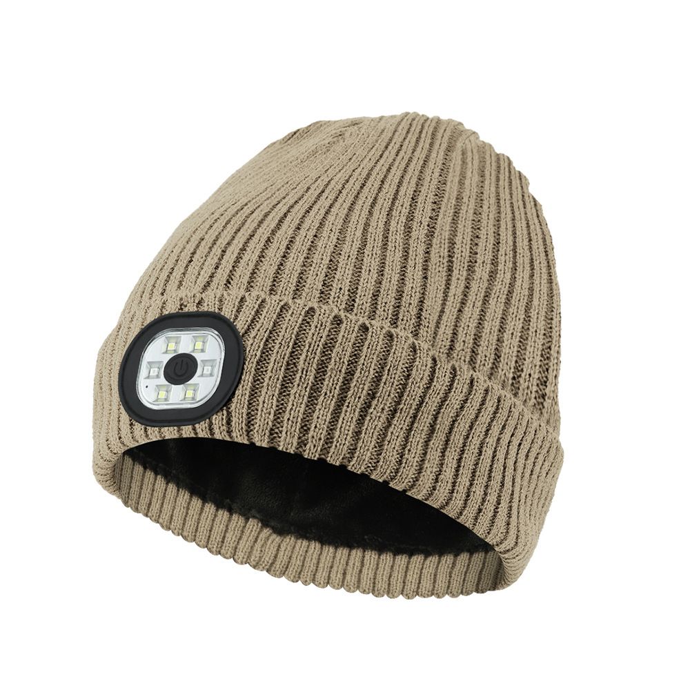 Bluetooth Beanie with a Light, Unisex USB Rechargeable 4 LED Fashlight Hat , Unique Christmas Birthday Gifts for Men Him Husband Teen