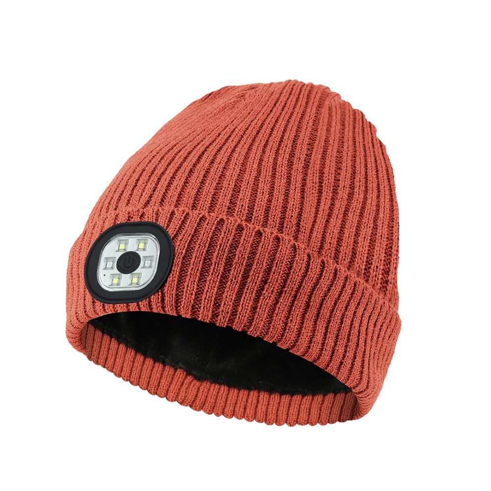 Bluetooth Beanie with a Light, Unisex USB Rechargeable 4 LED Fashlight Hat , Unique Christmas Birthday Gifts for Men Him Husband Teen