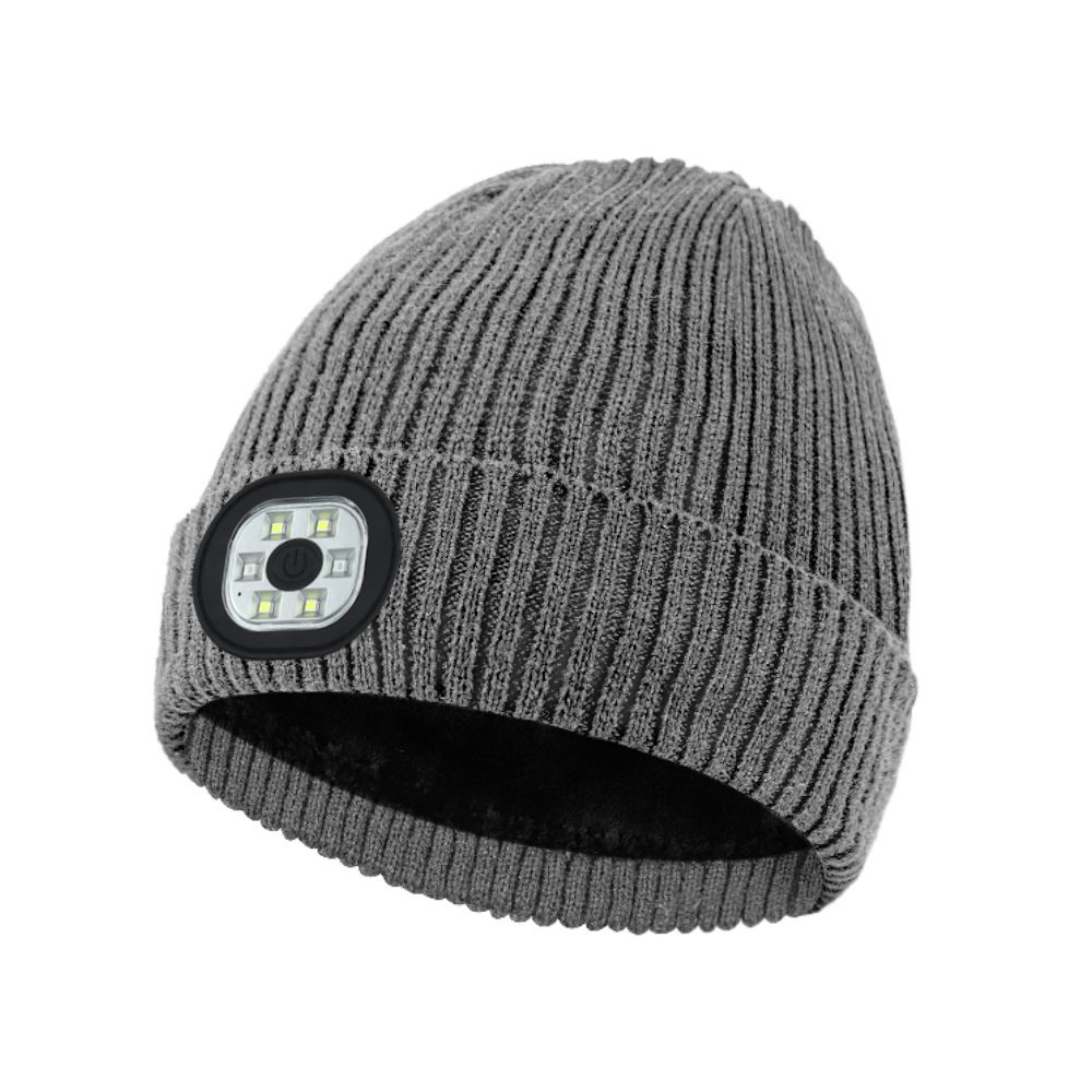 Bluetooth Beanie with a Light, Unisex USB Rechargeable 4 LED Fashlight Hat , Unique Christmas Birthday Gifts for Men Him Husband Teen