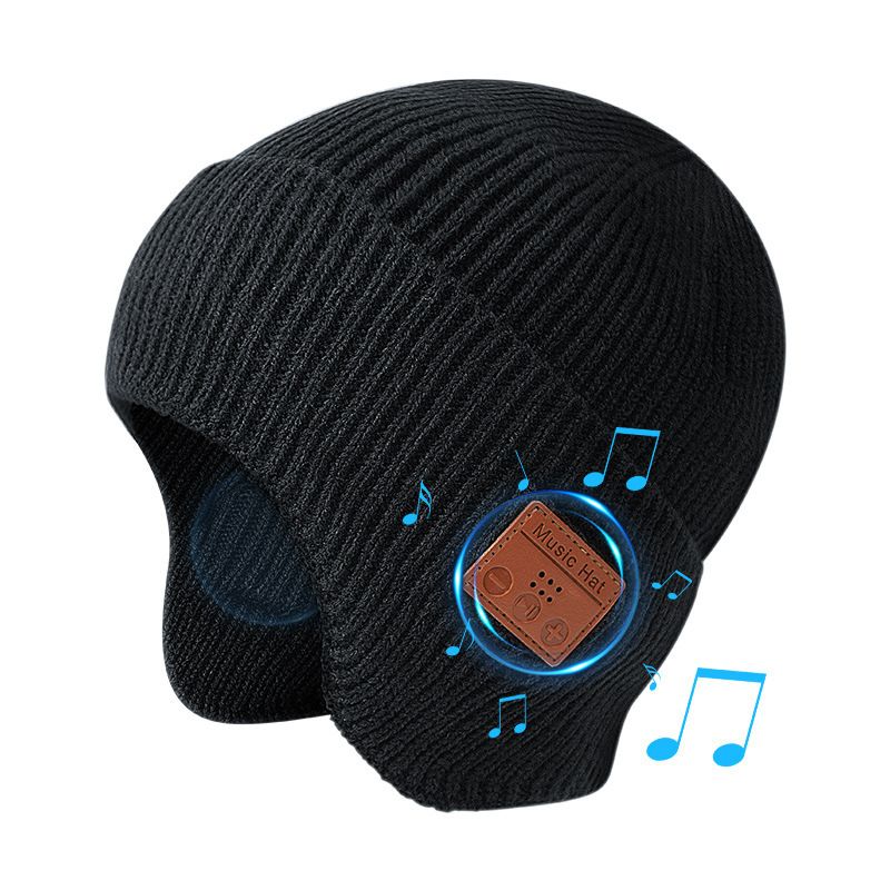 Bosttor Bluetooth Beanie Hat with Light, Headlamp Cap with Headphones and Built-in Speaker Mic, Gifts for Men Women Teen