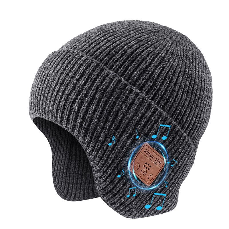 Bosttor Bluetooth Beanie Hat with Light, Headlamp Cap with Headphones and Built-in Speaker Mic, Gifts for Men Women Teen