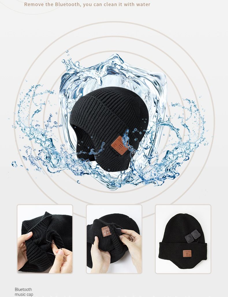 Bosttor Bluetooth Beanie Hat with Light, Headlamp Cap with Headphones and Built-in Speaker Mic, Gifts for Men Women Teen