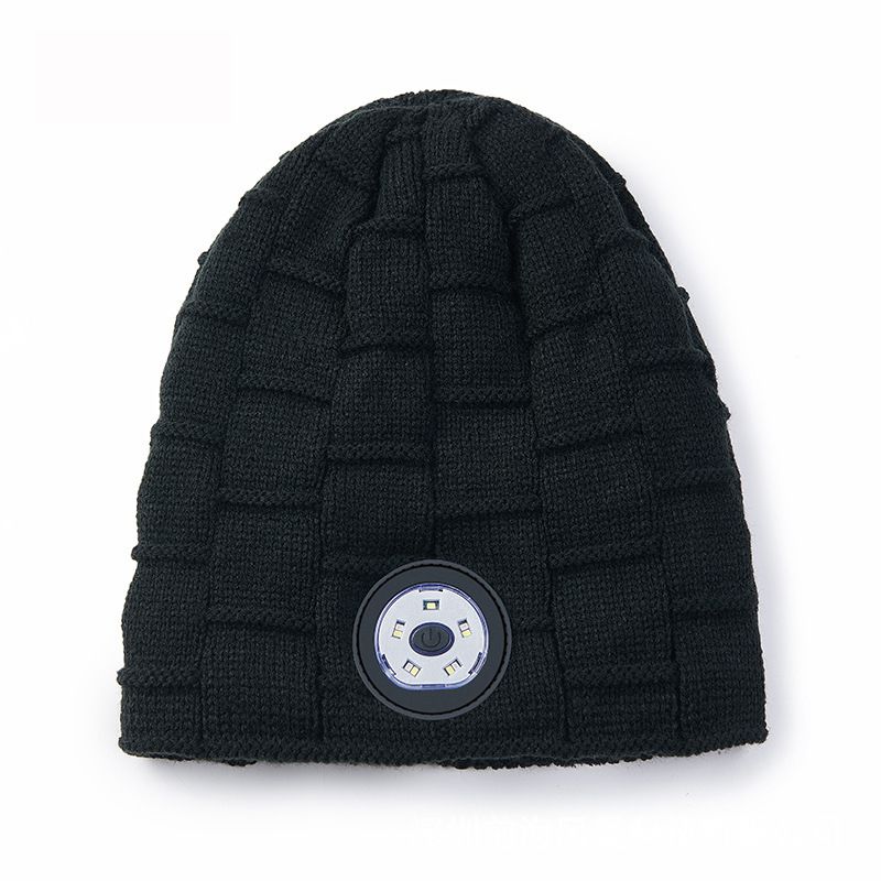 Bluetooth Beanie with a Light, Unisex USB Rechargeable 4 LED Fashlight Hat , Unique Christmas Birthday Gifts for Men Him Husband Teen
