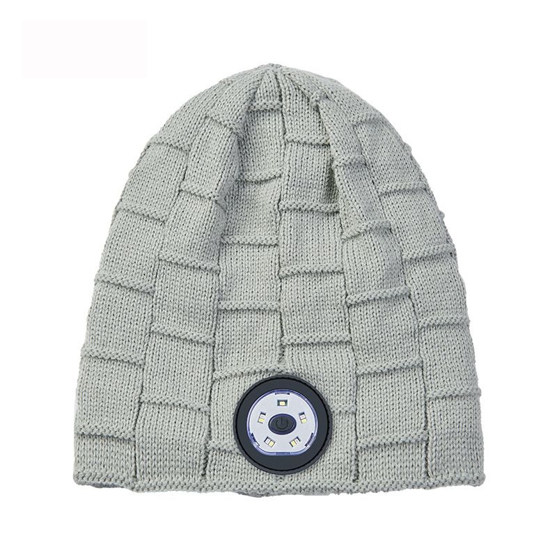 Bluetooth Beanie with a Light, Unisex USB Rechargeable 4 LED Fashlight Hat , Unique Christmas Birthday Gifts for Men Him Husband Teen