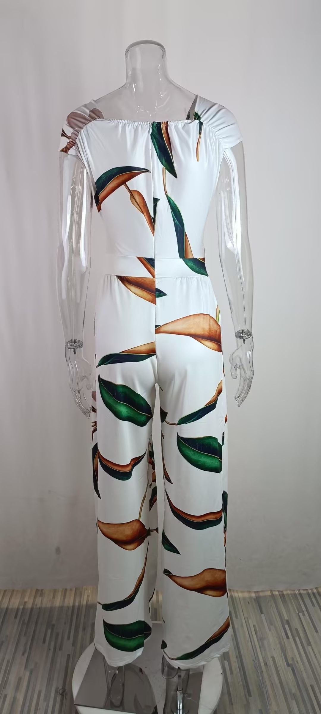 Women's Elegant Printed Wide Leg Jumpsuit