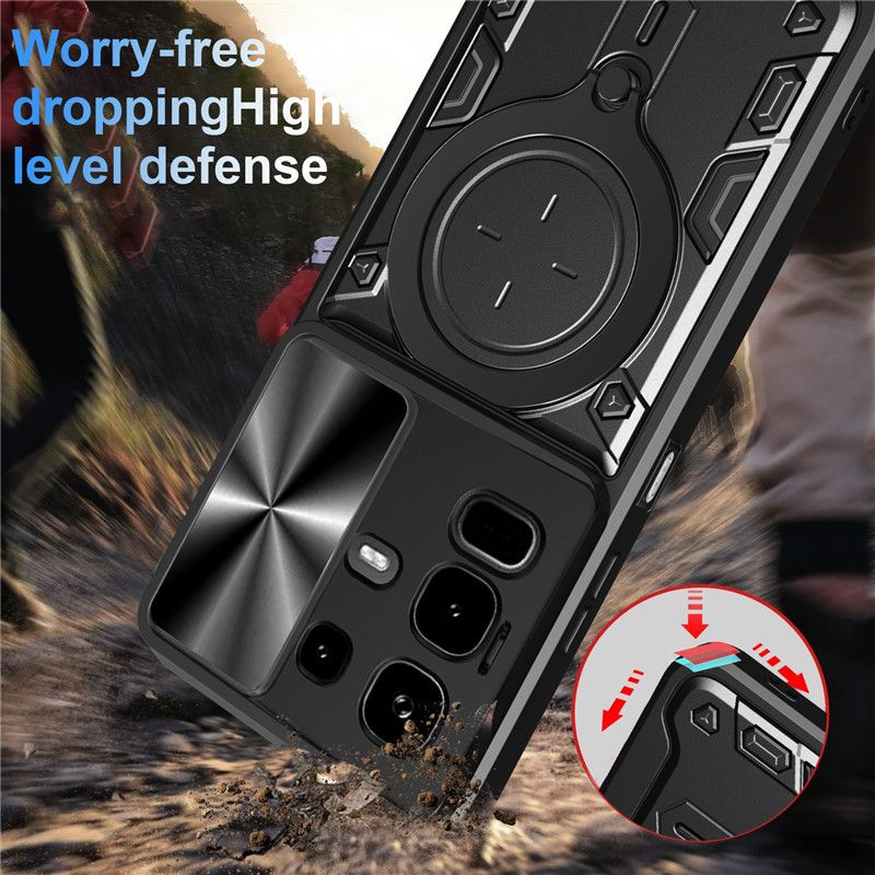 Infinix Note 50/50S/50X/40/40X/30 Tecno Camon 40/30 Case,with Slide Camera Lens Shockproof Phone Case