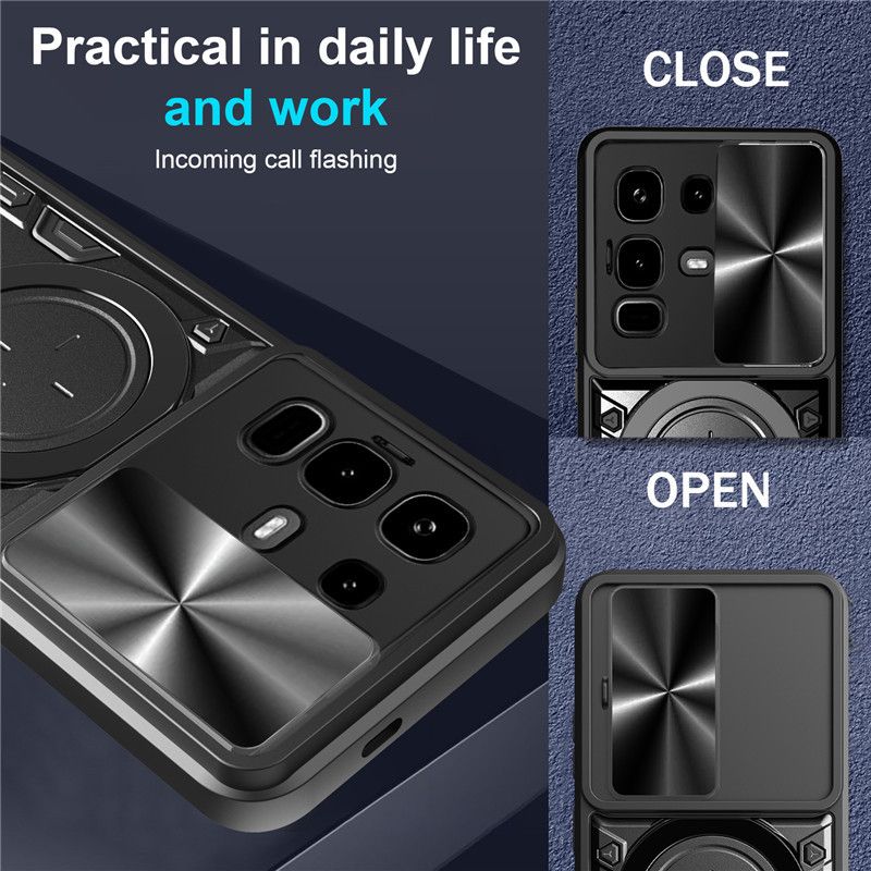 Infinix Hot 30/30i/40i/40 Tecno Spark 10/30C Infinix Zero 30/40 Case,with Slide Camera Lens Shockproof Phone Case For Itel S23/A60/A70/P55/S25/Power 70