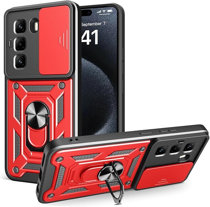 Infinix Hot 50/12i/40 Infinix Note 50/40 Case Cover,with Slide Camera Lens Phone Case Cover for Infinix Zero 40 Itel P55/RS4/S24/P65/S25