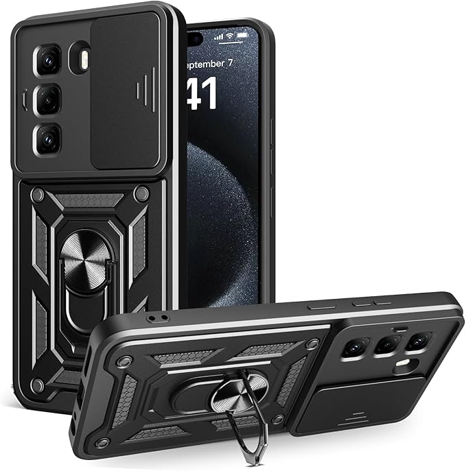 Infinix Hot 50/12i/40 Infinix Note 50/40 Case Cover,with Slide Camera Lens Phone Case Cover for Infinix Zero 40 Itel P55/RS4/S24/P65/S25