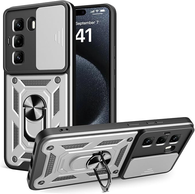 Infinix Hot 50/12i/40 Infinix Note 50/40 Case Cover,with Slide Camera Lens Phone Case Cover for Infinix Zero 40 Itel P55/RS4/S24/P65/S25
