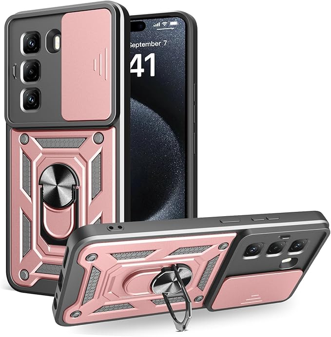 Infinix Hot 50/12i/40 Infinix Note 50/40 Case Cover,with Slide Camera Lens Phone Case Cover for Infinix Zero 40 Itel P55/RS4/S24/P65/S25