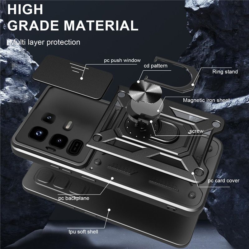 Infinix Hot 50/12i/40 Infinix Note 50/40 Case Cover,with Slide Camera Lens Phone Case Cover for Infinix Zero 40 Itel P55/RS4/S24/P65/S25
